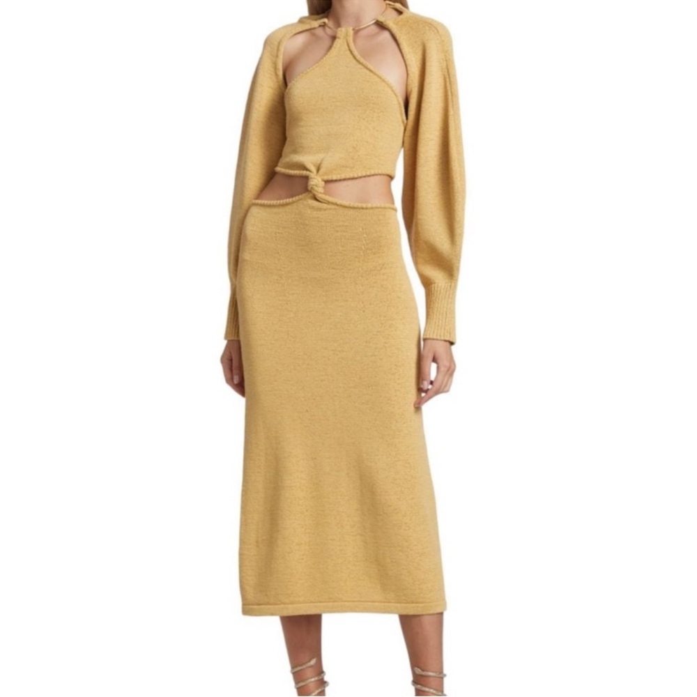 Cult Gaia Salima Knit Cutout Midi Dress Size L